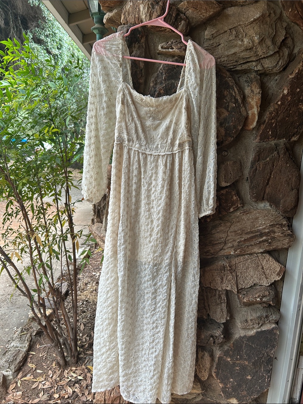 Free people Ivory Lace Maxi Dress